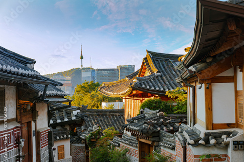 Bukchon Hanok Village in Seoul Souht Korea