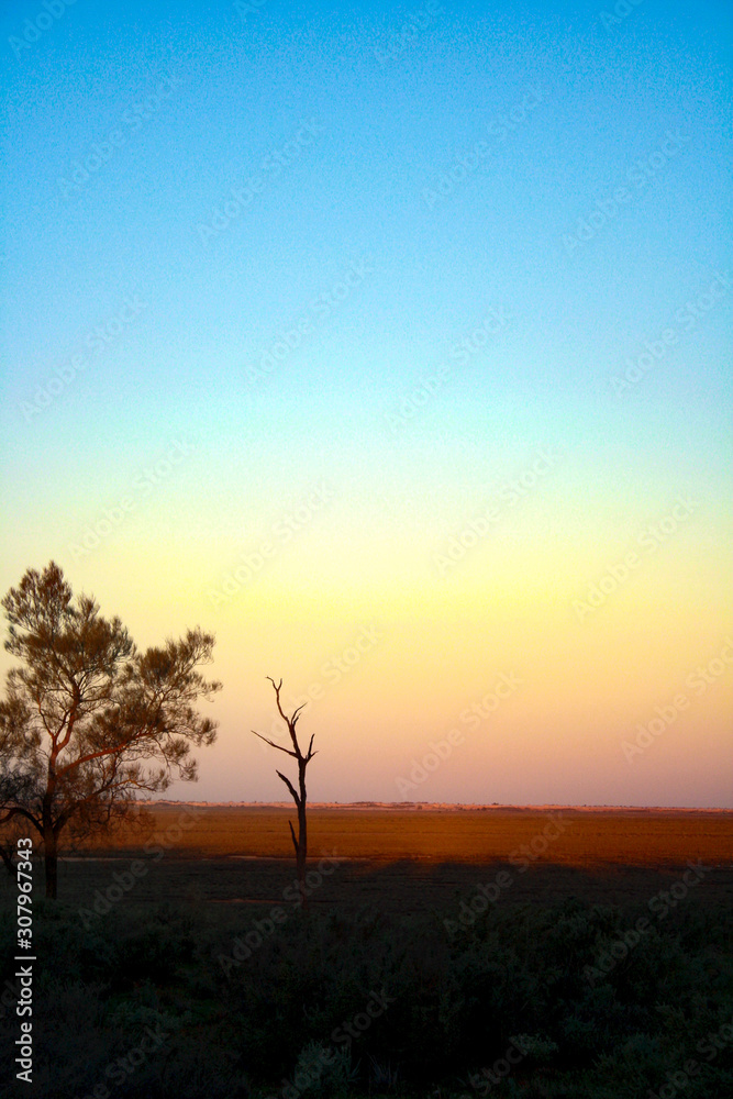 Sunset in Mungo National Park in Australia