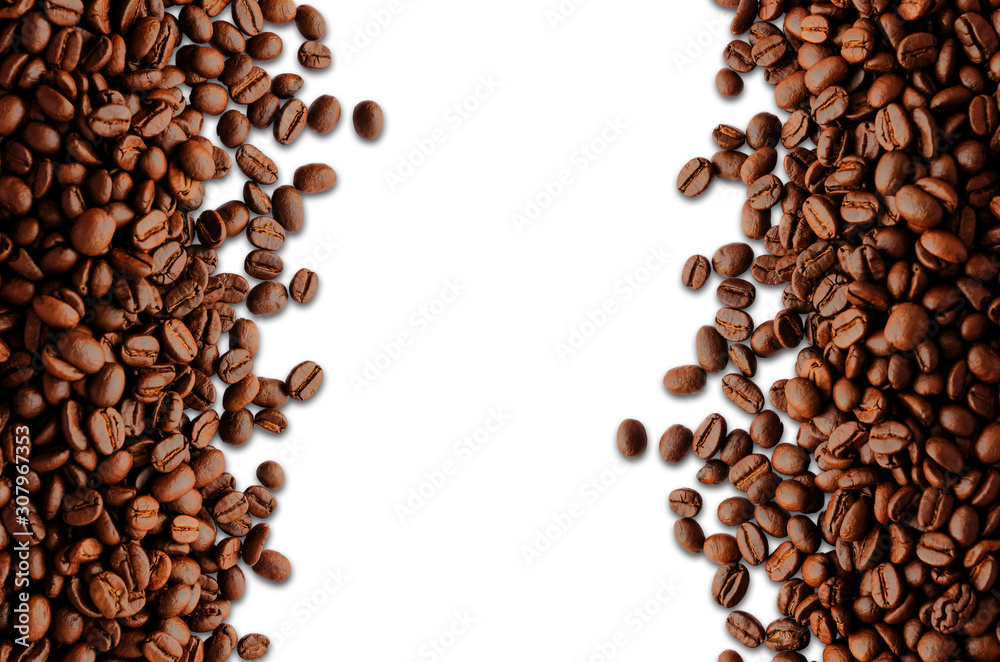 Coffee beans. Isolated on a white background.
