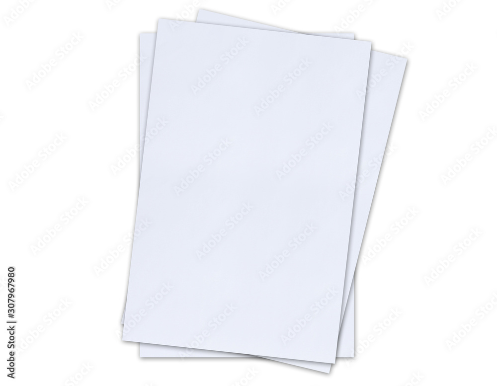 Bank white paper isolated on white background with clipping path. Bank white paper isolated on white background with clipping path.
