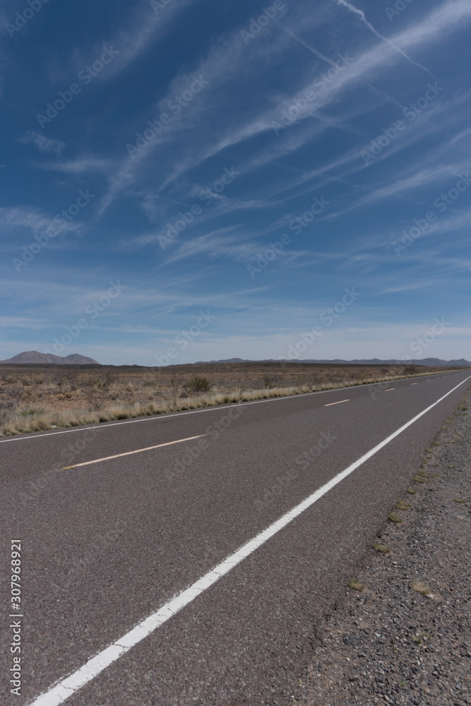 Vertical of New Mexico state highway nine along the Mexican border. Vertical of New Mexico state highway nine along the Mexican border.