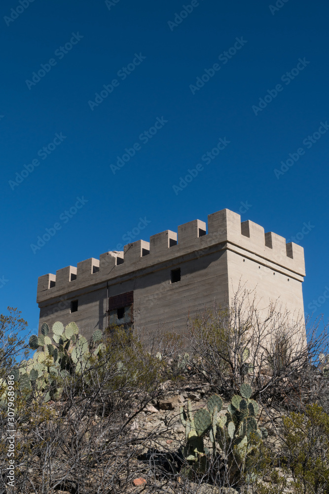 An old west jail near Elephant Butte Lake in New Mexico.