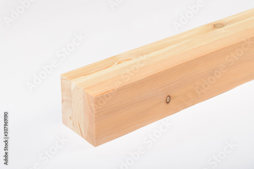 Wood board and timber cut and isolated on white background