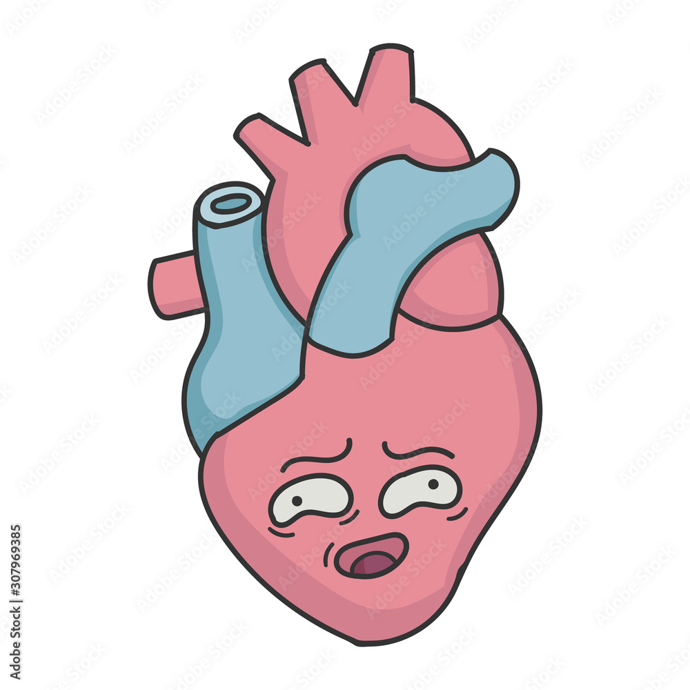 Awkward Cartoon Human Heart Awkward Cartoon Human Heart