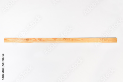 Wood board and timber cut and isolated on white background