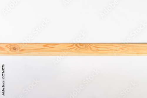 Wood board and timber cut and isolated on white background