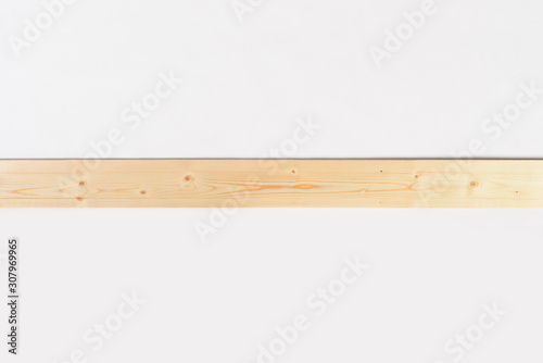 Wood board and timber cut and isolated on white background
