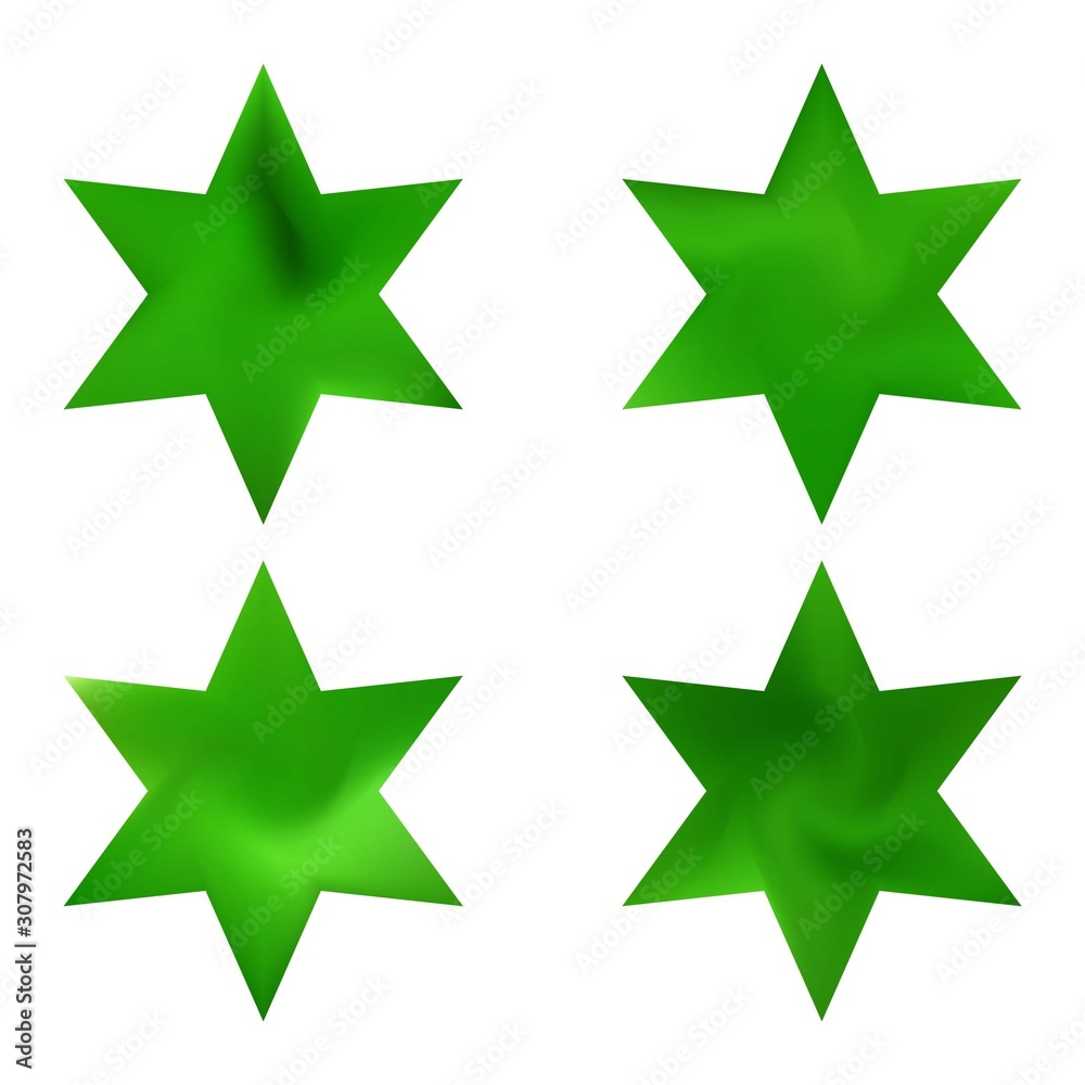 Kit of hexagram blurred backgrounds.