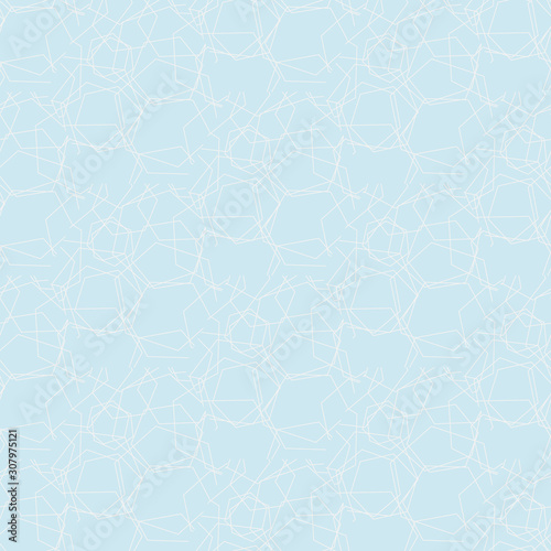 A seamless vector abstract patern with light aqua blue background and white linear texture. Calm sparkling water surface.