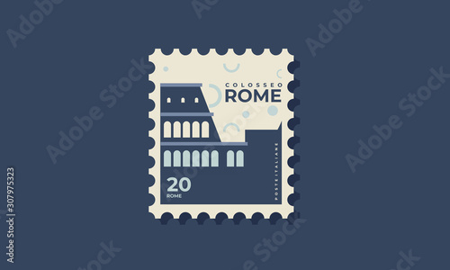 Rome Postage Stamp design