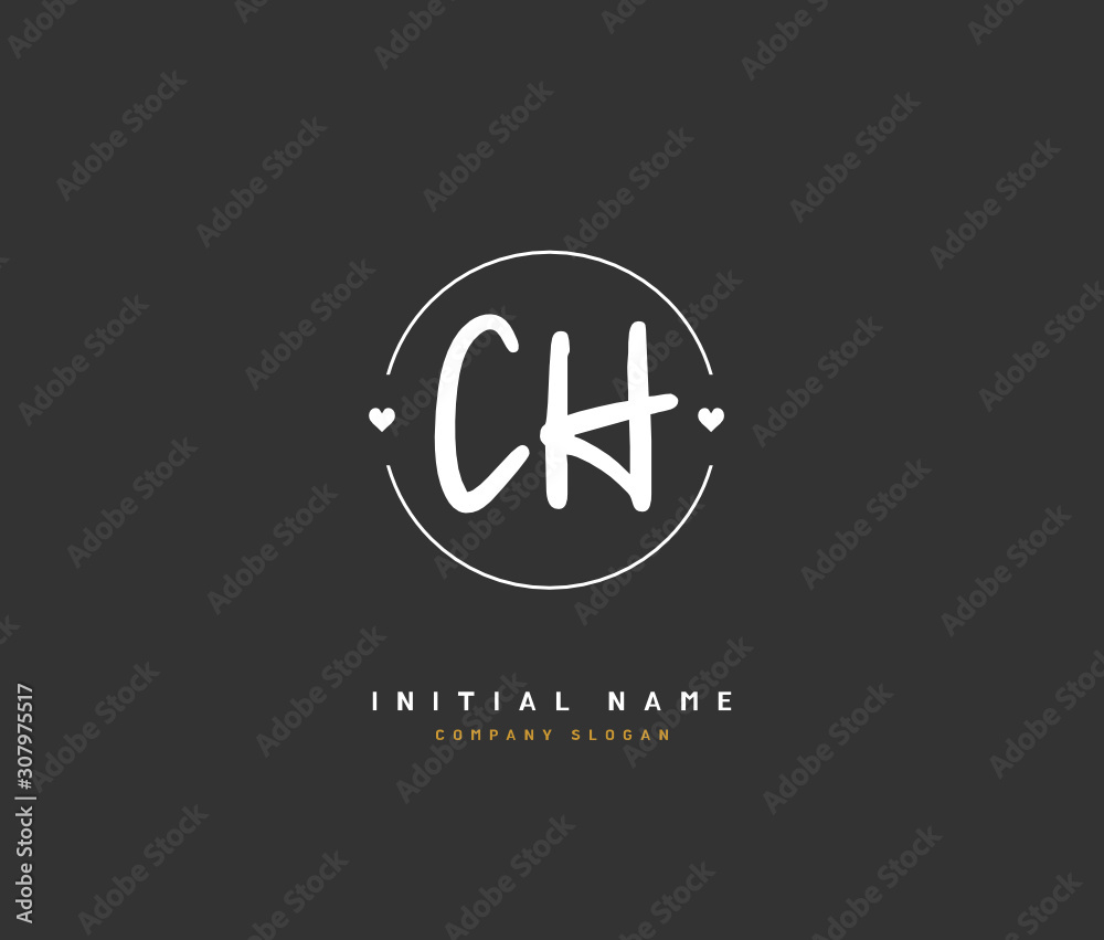 C H CH Beauty vector initial logo, handwriting logo of initial signature, wedding, fashion, jewerly, boutique, floral and botanical with creative template for any company or business. C H CH Beauty vector initial logo, handwriting logo of initial signature, wedding, fashion, jewerly, boutique, floral and botanical with creative template for any company or business.