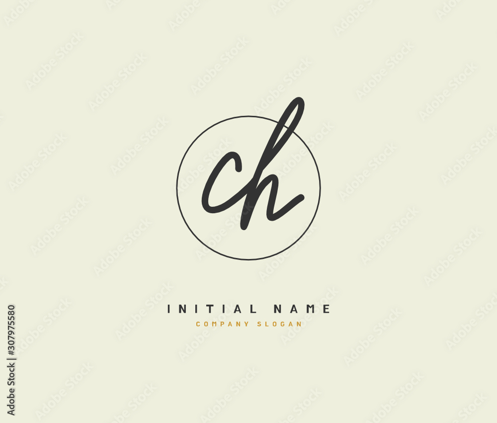 C H CH Beauty vector initial logo, handwriting logo of initial signature, wedding, fashion, jewerly, boutique, floral and botanical with creative template for any company or business. C H CH Beauty vector initial logo, handwriting logo of initial signature, wedding, fashion, jewerly, boutique, floral and botanical with creative template for any company or business.