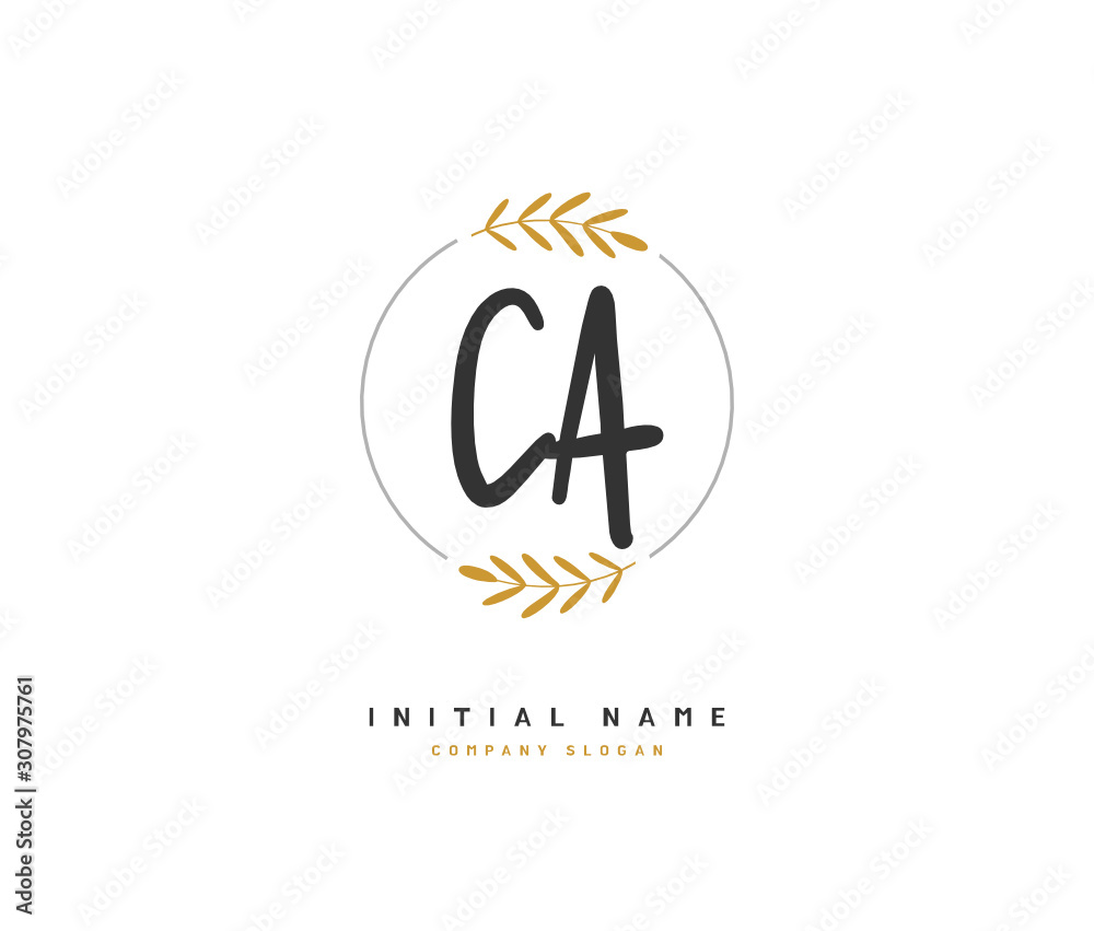C A CA Beauty vector initial logo, handwriting logo of initial signature, wedding, fashion, jewerly, boutique, floral and botanical with creative template for any company or business. C A CA Beauty vector initial logo, handwriting logo of initial signature, wedding, fashion, jewerly, boutique, floral and botanical with creative template for any company or business.