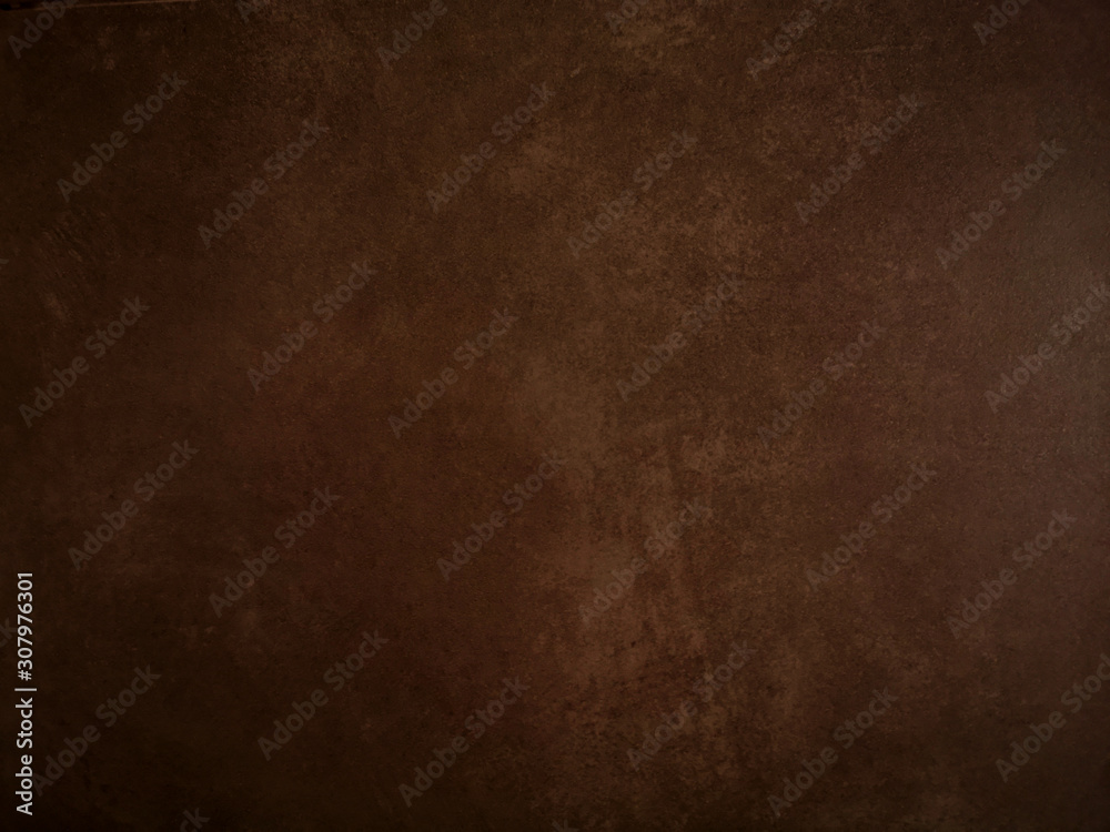old Brown background gradient color paint on cement wall space for copy write rough texture material