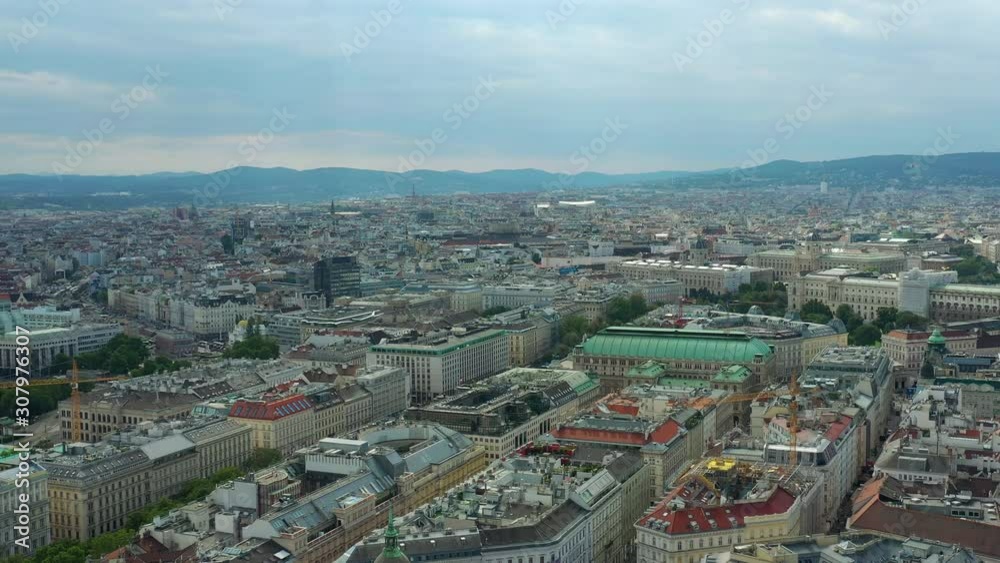 sunny day flight over vienna city center famous opera house district aerial panorama 4k austria sunny day flight over vienna city center famous opera house district aerial panorama 4k austria