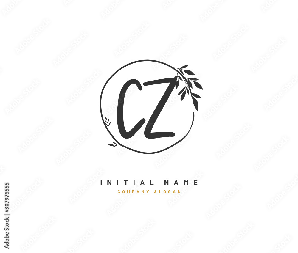C Z CZ Beauty vector initial logo, handwriting logo of initial signature, wedding, fashion, jewerly, boutique, floral and botanical with creative template for any company or business. C Z CZ Beauty vector initial logo, handwriting logo of initial signature, wedding, fashion, jewerly, boutique, floral and botanical with creative template for any company or business.