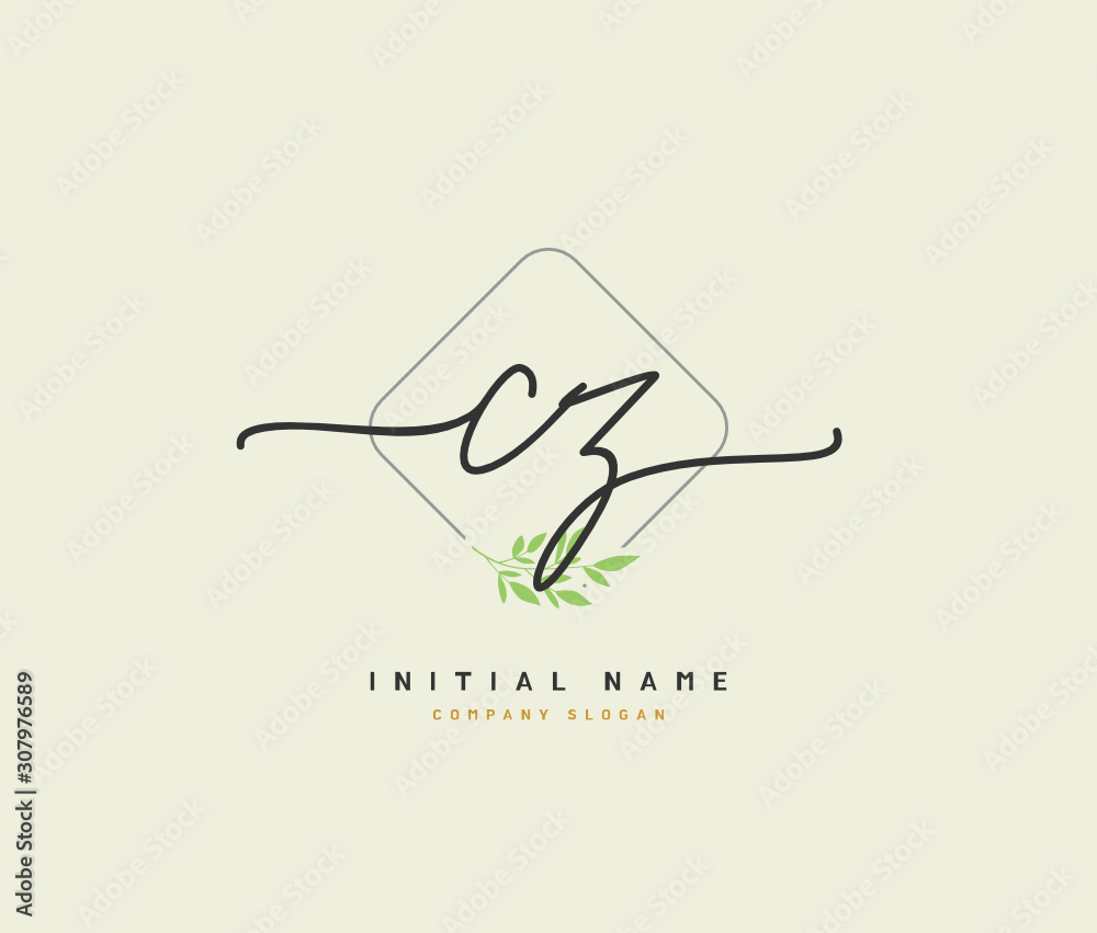 C Z CZ Beauty vector initial logo, handwriting logo of initial signature, wedding, fashion, jewerly, boutique, floral and botanical with creative template for any company or business. C Z CZ Beauty vector initial logo, handwriting logo of initial signature, wedding, fashion, jewerly, boutique, floral and botanical with creative template for any company or business.