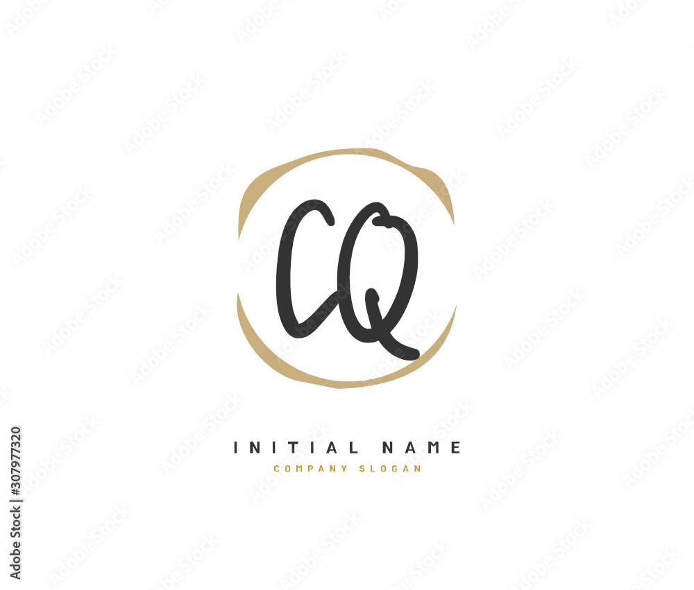 C Q CQ Beauty vector initial logo, handwriting logo of initial signature, wedding, fashion, jewerly, boutique, floral and botanical with creative template for any company or business. C Q CQ Beauty vector initial logo, handwriting logo of initial signature, wedding, fashion, jewerly, boutique, floral and botanical with creative template for any company or business.