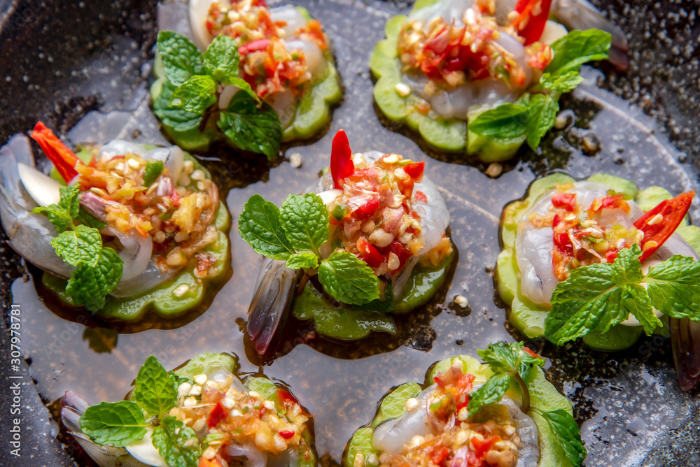 Shrimp in fish sauce, shrimp in fish sauce, hot and spicy, seafood Thai (spicy salad shrimp in fish sauce) , Thai spicy salad Shrimp in fish sauce, shrimp in fish sauce, hot and spicy, seafood Thai (spicy salad shrimp in fish sauce) , Thai spicy salad