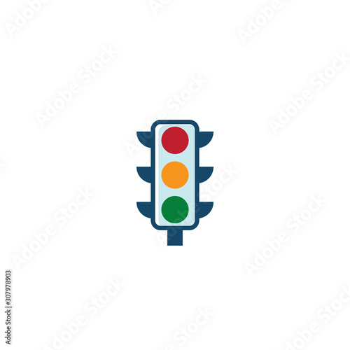 traffic light vector icon illustration white background