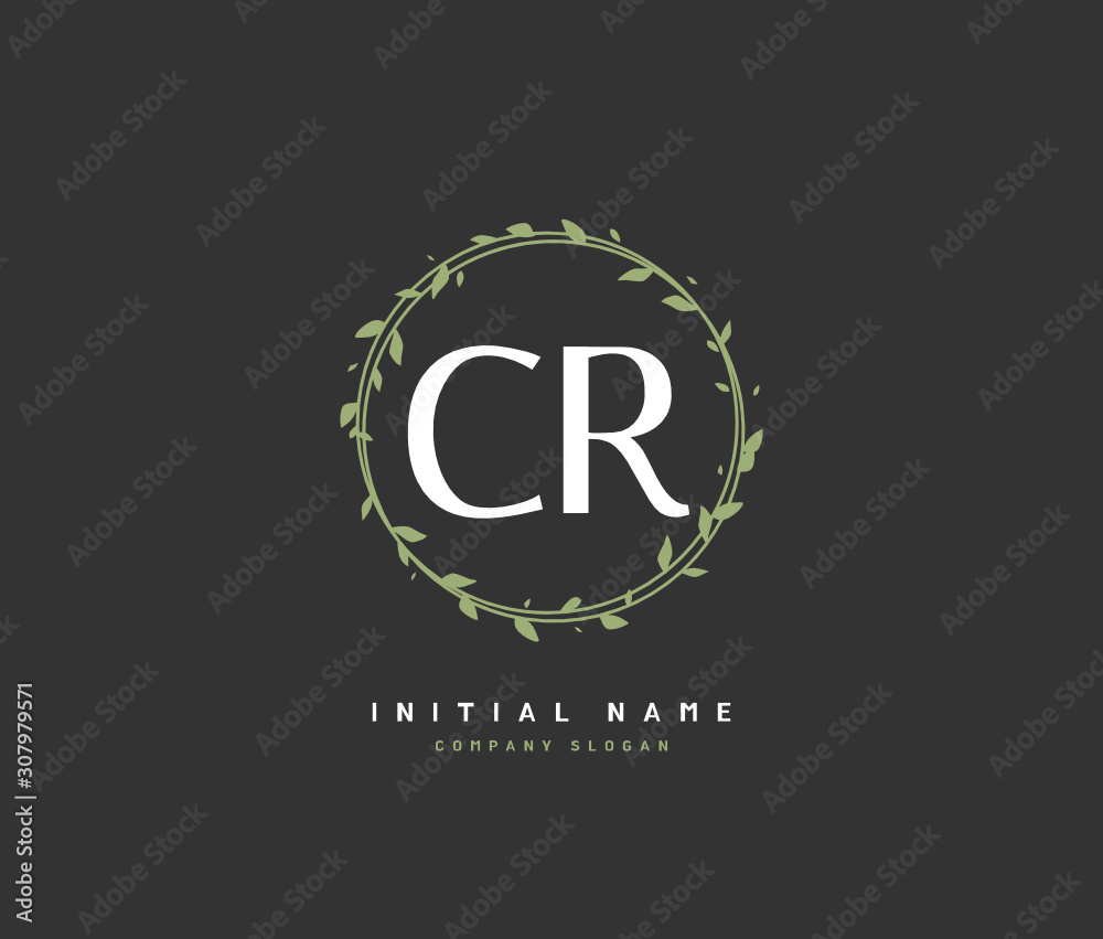C R CR Beauty vector initial logo, handwriting logo of initial signature, wedding, fashion, jewerly, boutique, floral and botanical with creative template for any company or business. C R CR Beauty vector initial logo, handwriting logo of initial signature, wedding, fashion, jewerly, boutique, floral and botanical with creative template for any company or business.