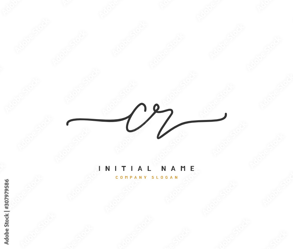 C R CR Beauty vector initial logo, handwriting logo of initial signature, wedding, fashion, jewerly, boutique, floral and botanical with creative template for any company or business. C R CR Beauty vector initial logo, handwriting logo of initial signature, wedding, fashion, jewerly, boutique, floral and botanical with creative template for any company or business.