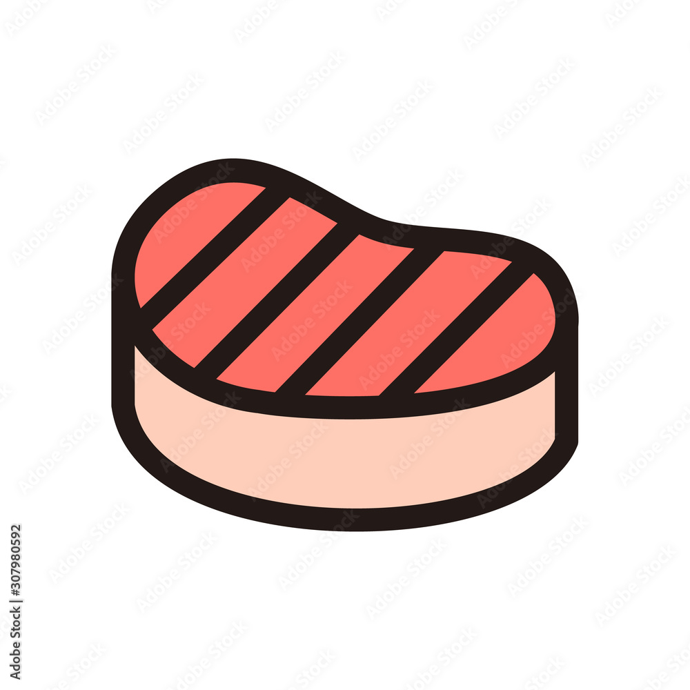 steak icon isolated on white background from miscellaneous collection.