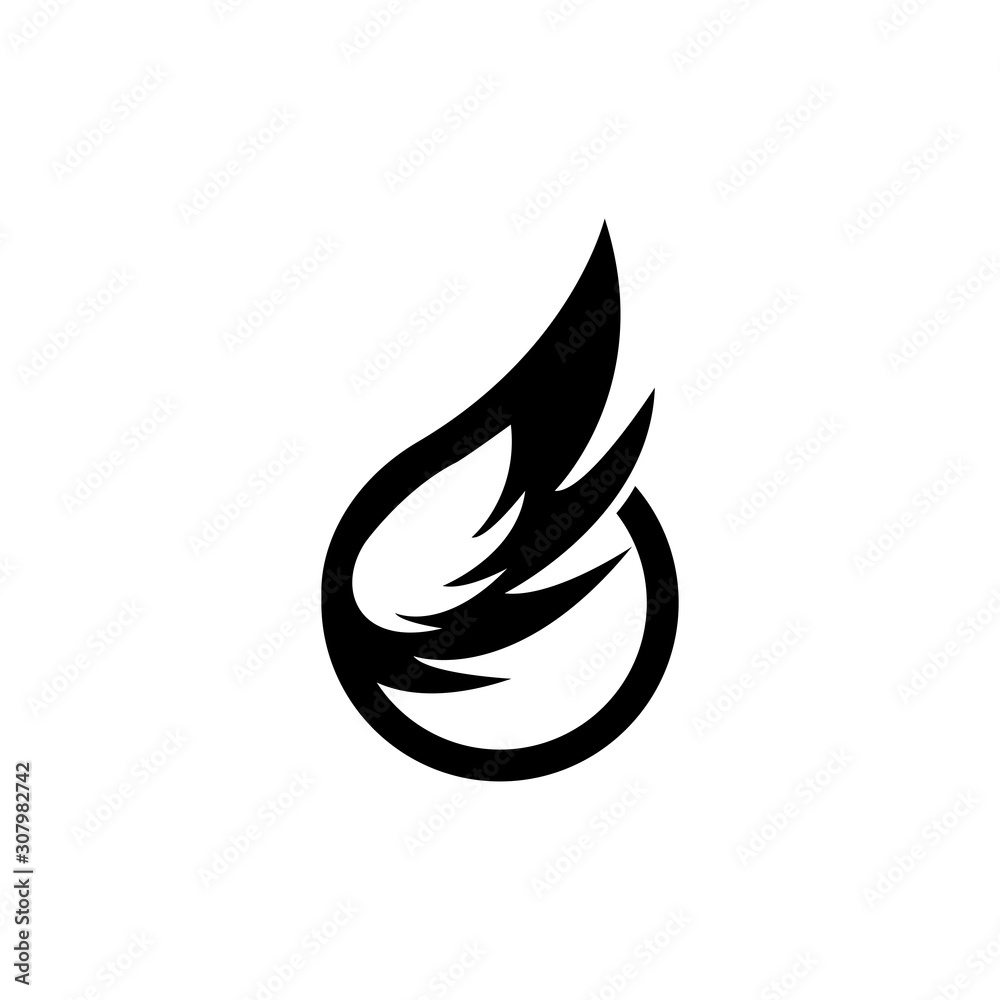 wings logo design and ilustration template. wings logo design and ilustration template.