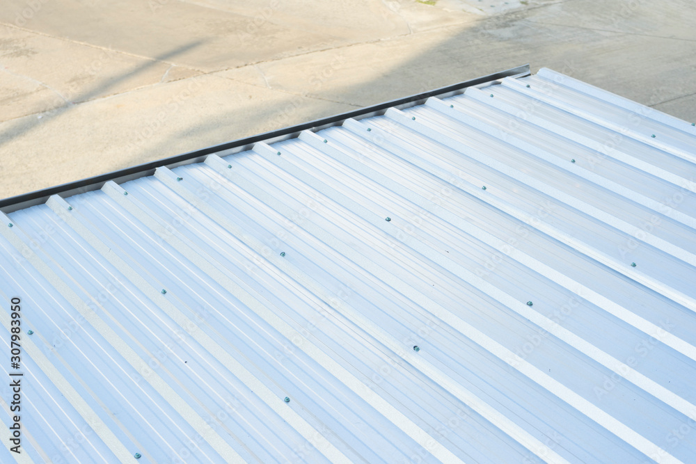 Metal sheet roof, Corrugated metal texture surface