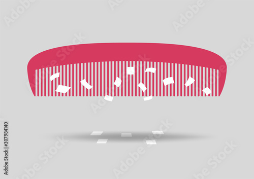 Static Electricity of comb and paper vector