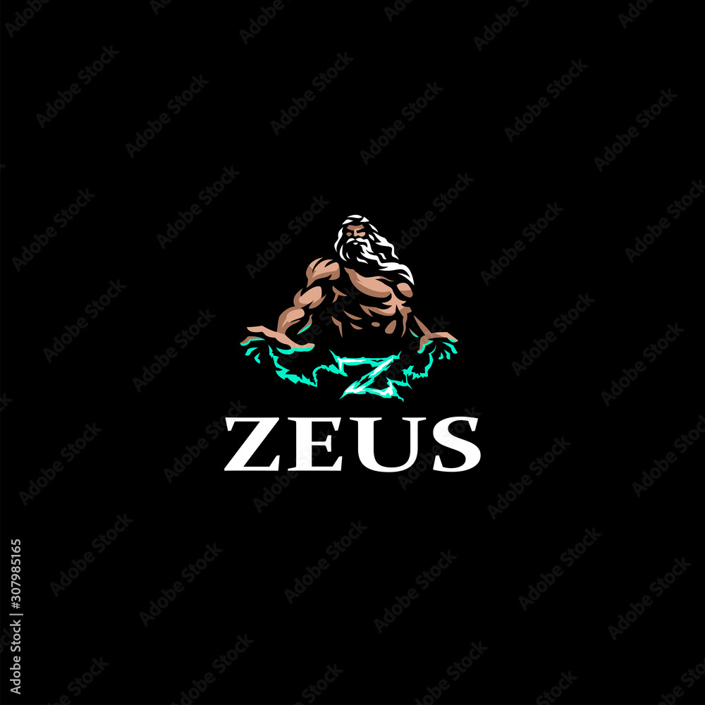 Greek god Zeus. 