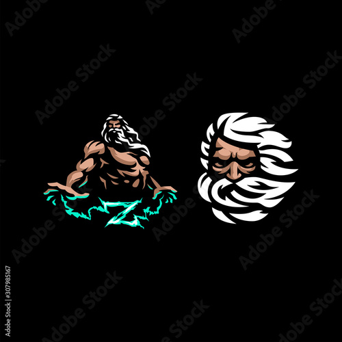 Greek god Zeus. 