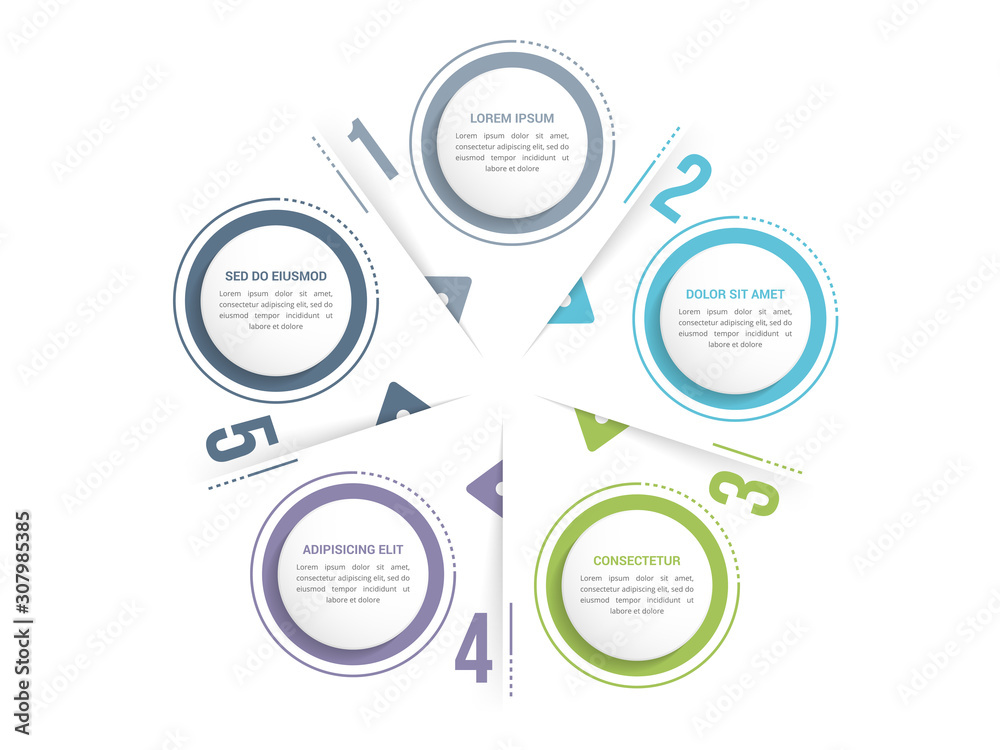 Circle Infographics - Five Elements Circle Infographics - Five Elements