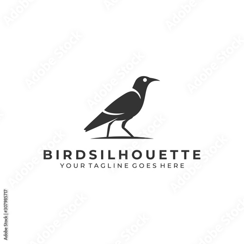 Bird Silhouette Illustration Vector Template