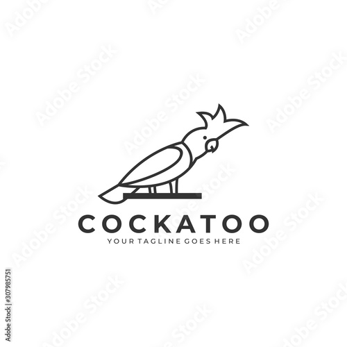 Cockatoo Bird Illustration Vector Template