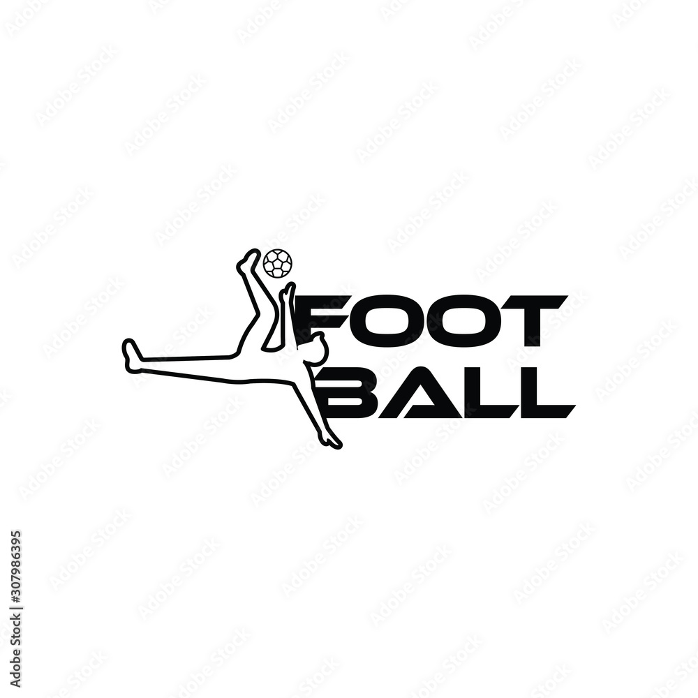 Football player vector. Sport Vector illustration with the Football text and Football player figure. Football vector for logo, icon, mobile, website design template isolated on white background. Football player vector. Sport Vector illustration with the Football text and Football player figure. Football vector for logo, icon, mobile, website design template isolated on white background.