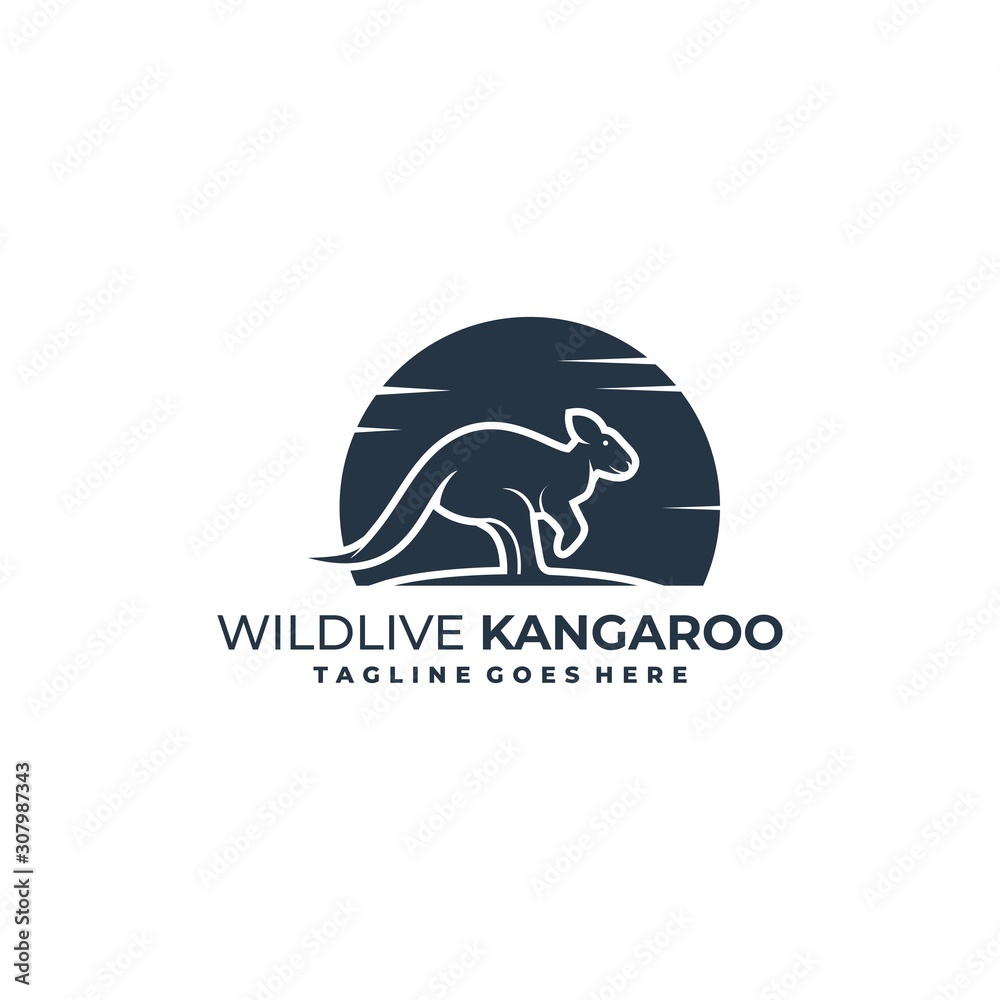 Kangaroo Design concept Illustration Vector Template Kangaroo Design concept Illustration Vector Template