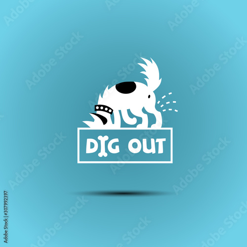 Dig out dog logo