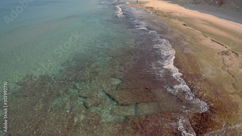 Wallpaper Mural Water surface and sea bottom from drone, 4k aerial view Torontodigital.ca