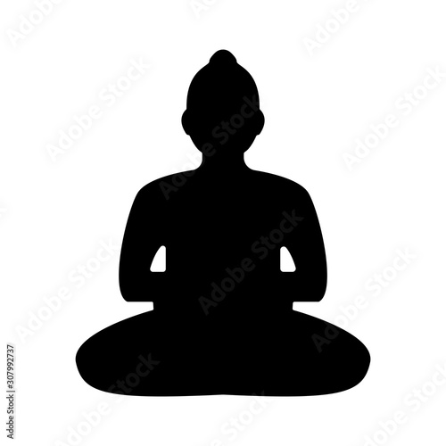Budha icon vector in trendy simple design