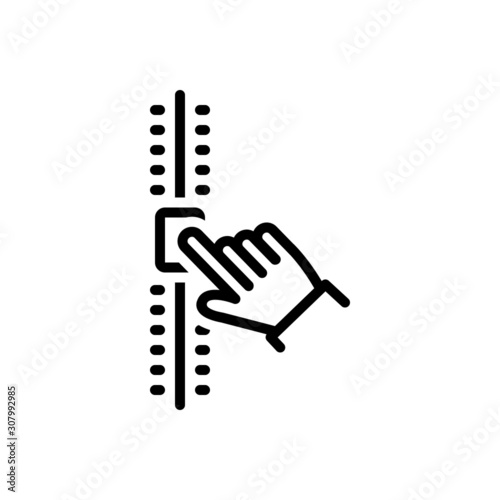 Black line icon for adjustment 