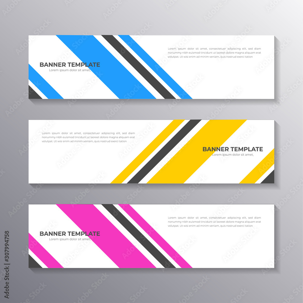 Fototapeta premium Business Banner Template, Layout Background Design, Corporate Geometric web header or footer in gradient color