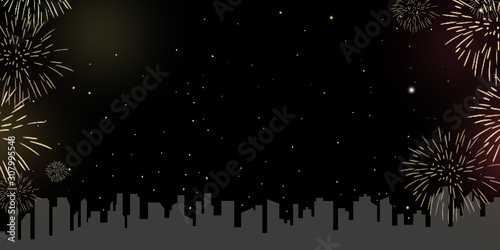 background fireworks, sparkle in the dark, new year fireworks