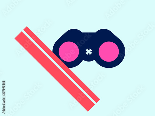 binoculars competitive Analysis icon vector