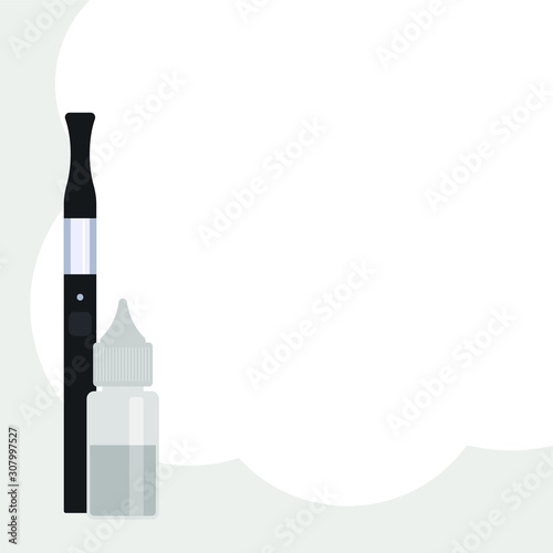 Vaping E-Cigarette illustration smoke background