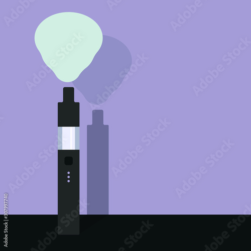 Vaping E-Cigarette illustration smoke background