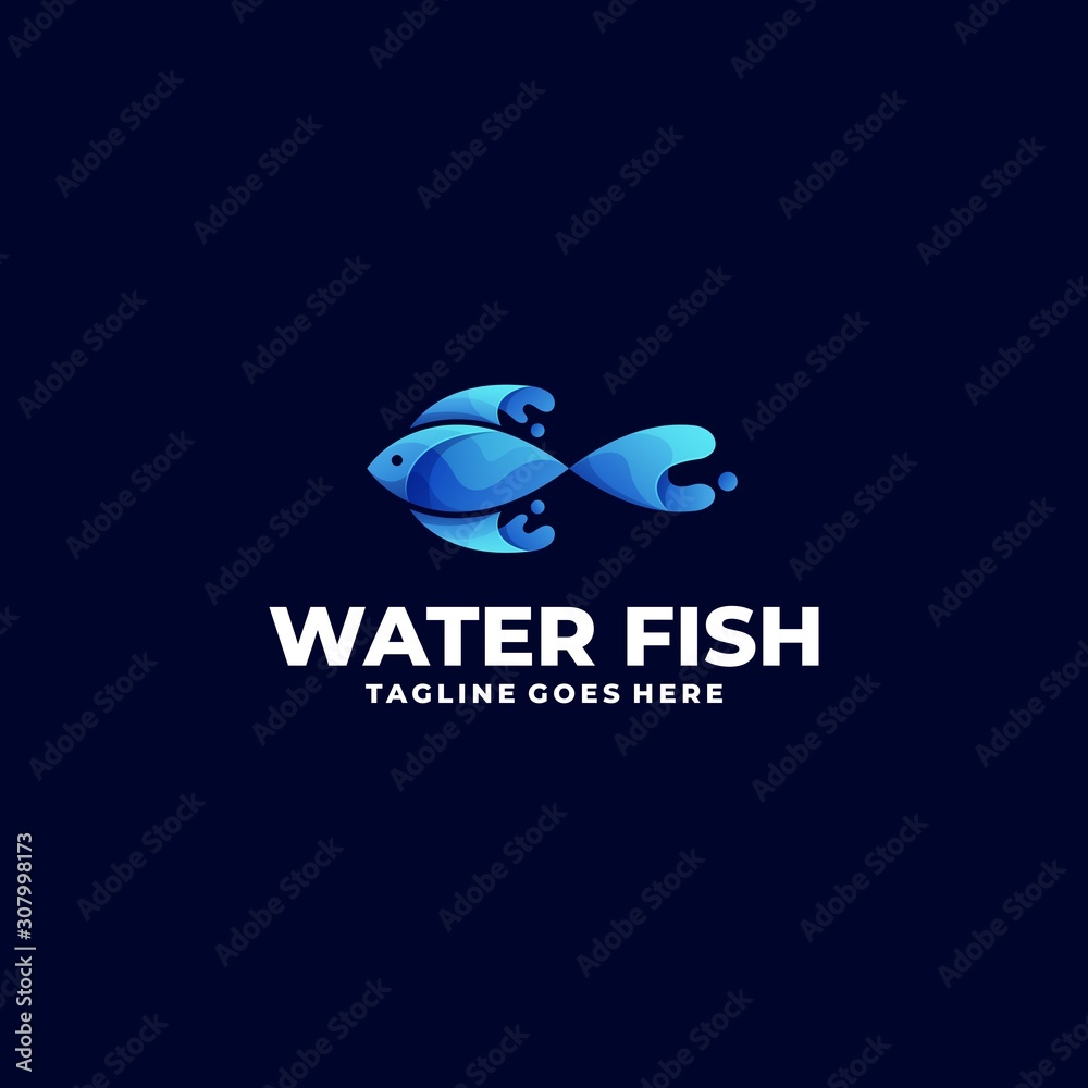 Water Fish Illustration Vector Template Water Fish Illustration Vector Template