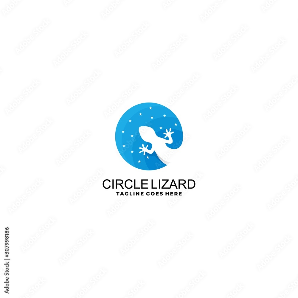 Circle Lizard Illustration Vector Template Circle Lizard Illustration Vector Template