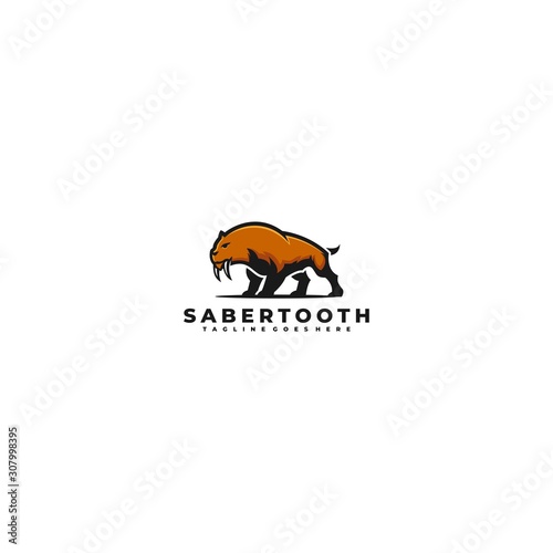 Saber Tooth Illustration Vector Template