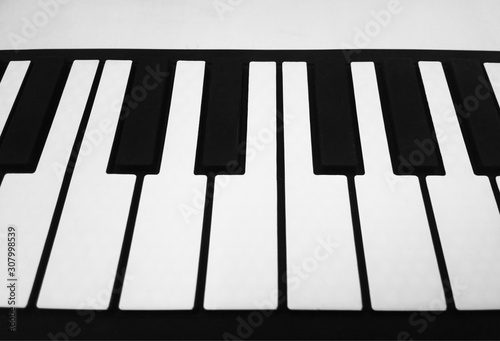 Black and white piano keys background